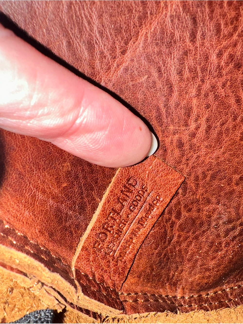 Portland Leather Round Crossbody Bag - Chestnut Brown - Picture 8 of 11
